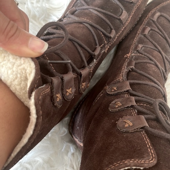 Timberland 69318 Moorland Reykir Ghillie Brown Lace up boots sz 9 - Picture 2 of 10